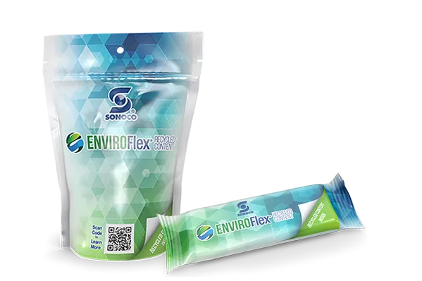 EnviroFlex Recycled Content wrap and pouch